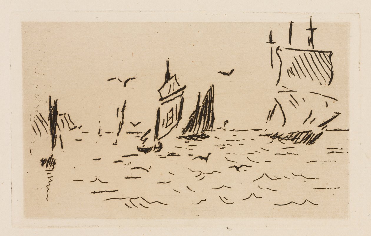 La mer, planche 7 du Fleuve - Édouard Manet