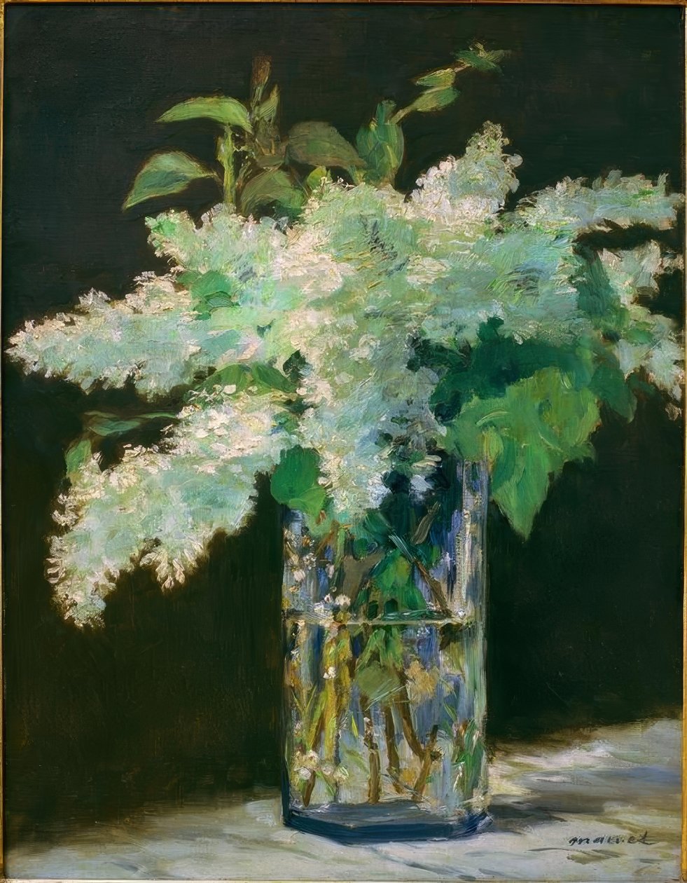 Vase de fleurs, lilas blancs - Édouard Manet