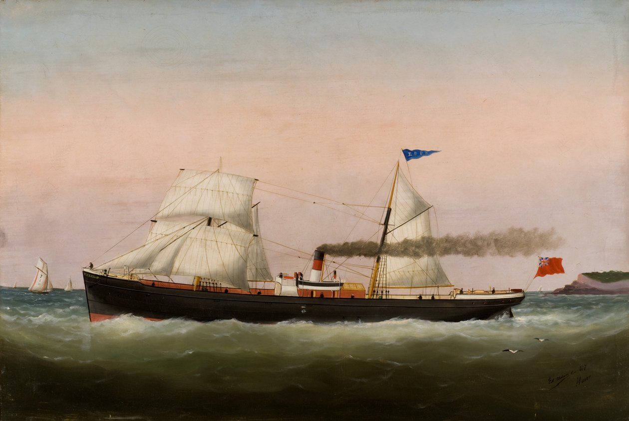 Voiliers, Le Havre, 1877 - Edouard Marie Adam