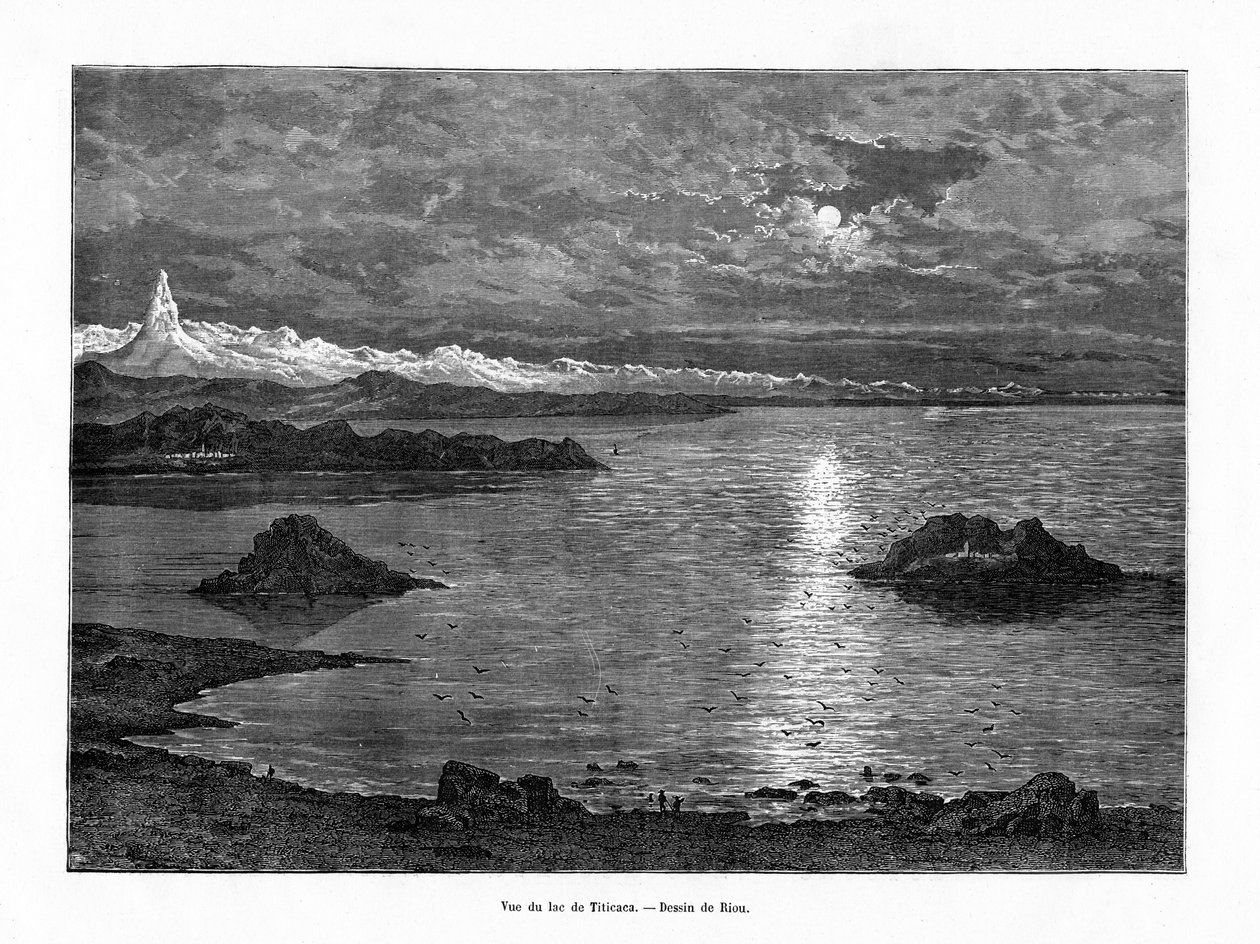 Lac Titicaca, Amérique du Sud, 19ème siècle - Edouard Riou
