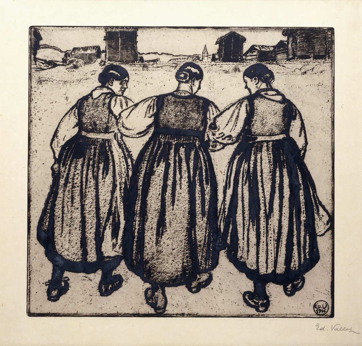 Trois Jeunes Filles - Edouard Vallet
