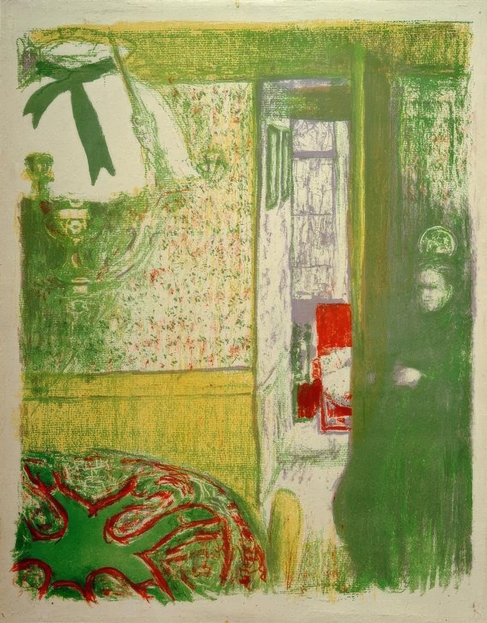 Intérieur avec lampe suspendue - Edouard Vuillard
