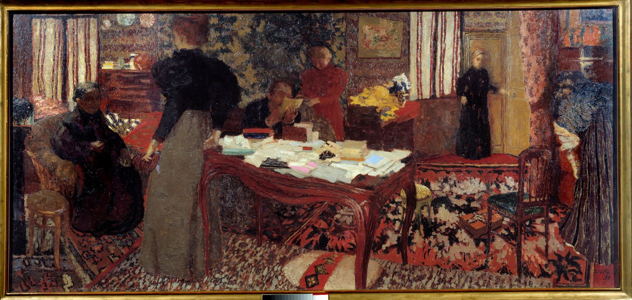 Grand intérieur avec six personnages - Edouard Vuillard
