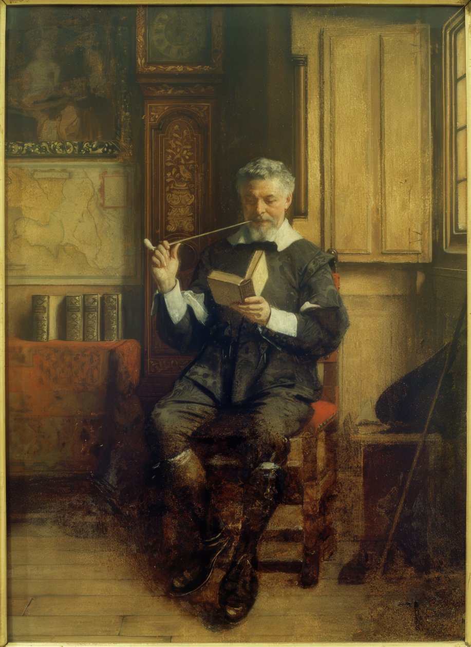 Fumeur lisant - Eduard Charlemont