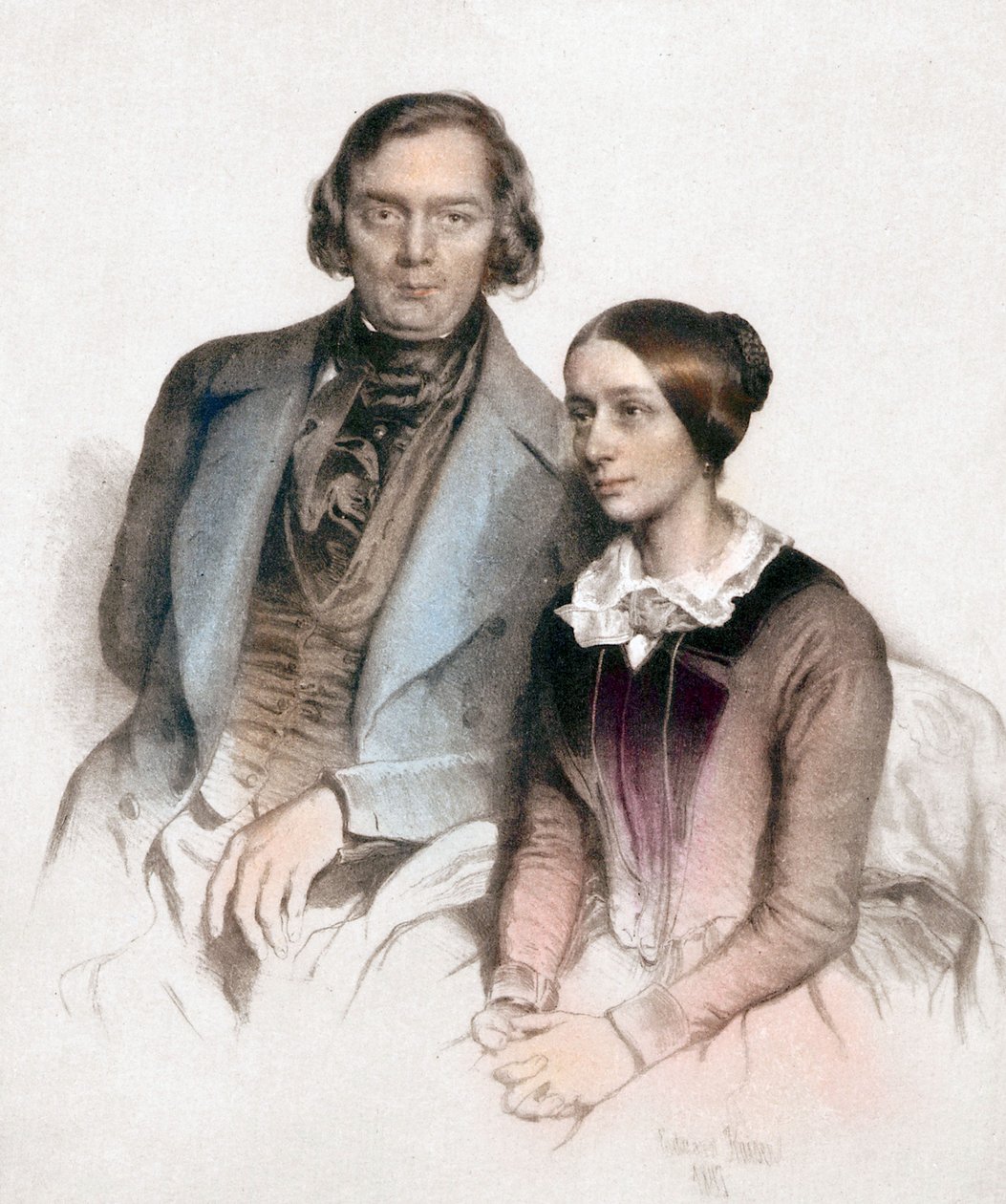 Robert et Clara Schumann - Eduard (after) Kaiser