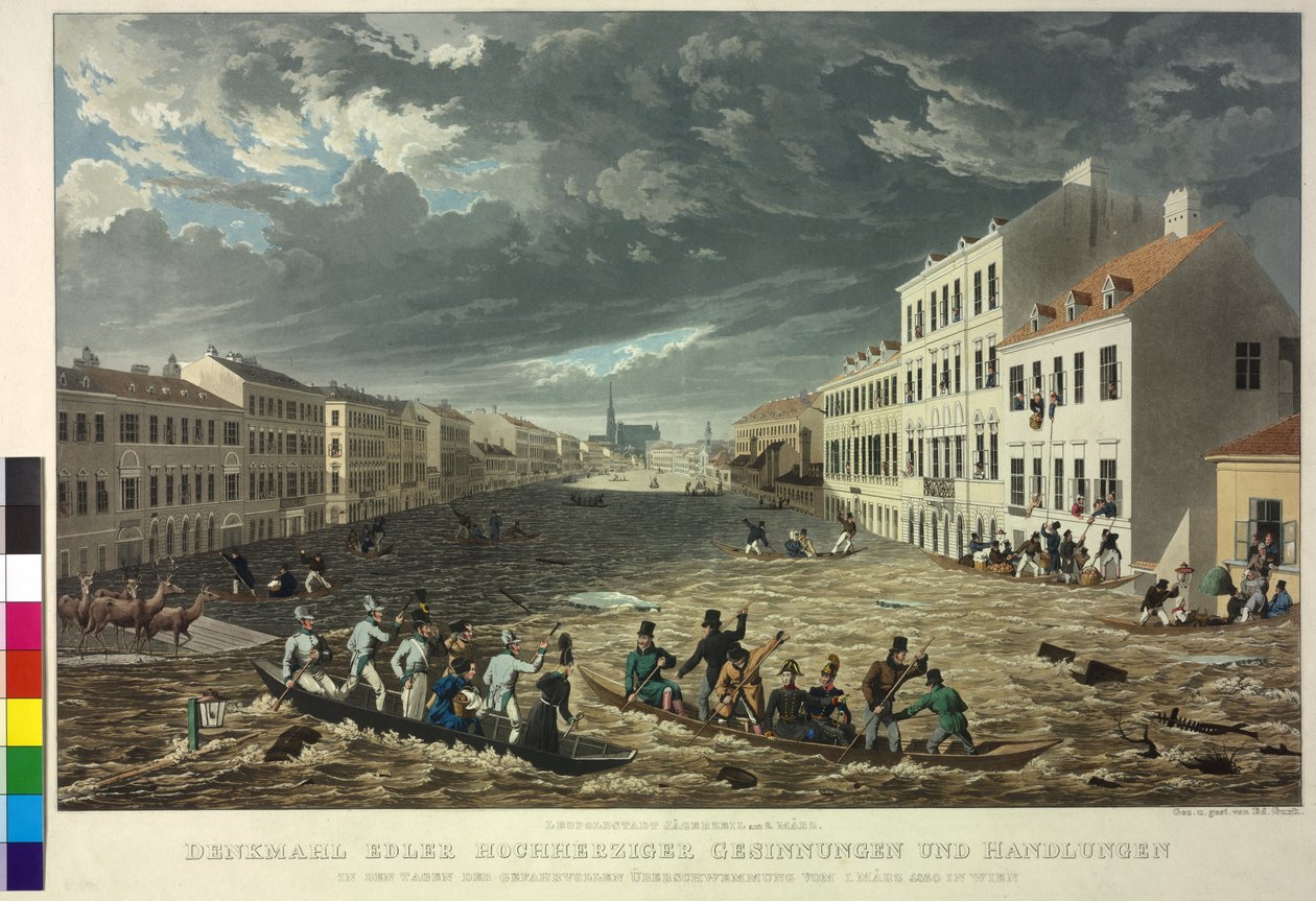 Inondation de 1830 à Vienne - Eduard Gurk