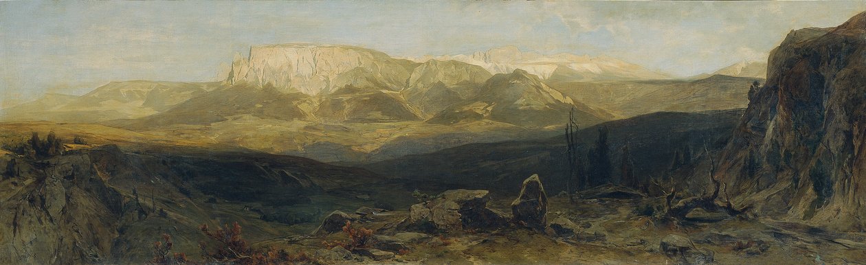 Le groupe Schlern près de Bolzano - Eduard Peithner von Lichtenfels