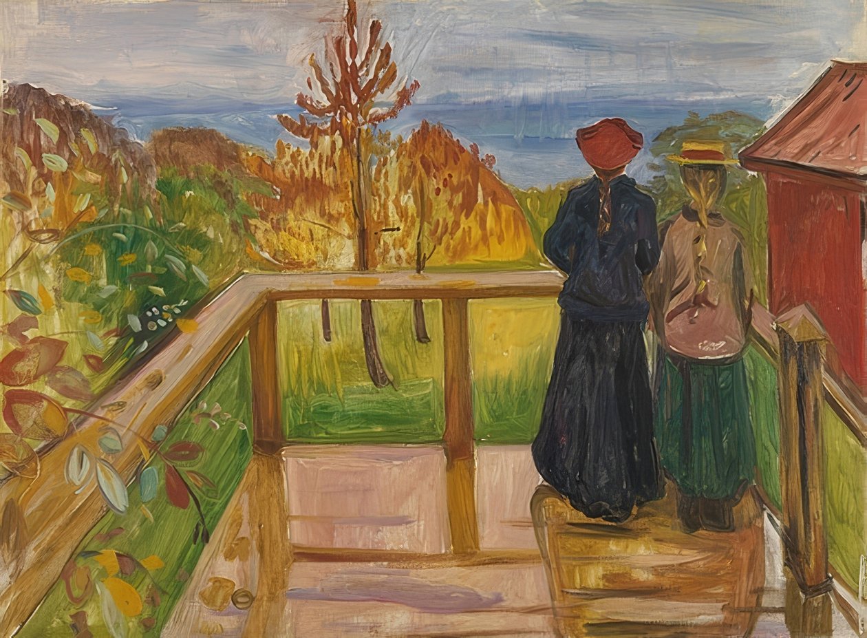Sur la véranda - Edvard Munch