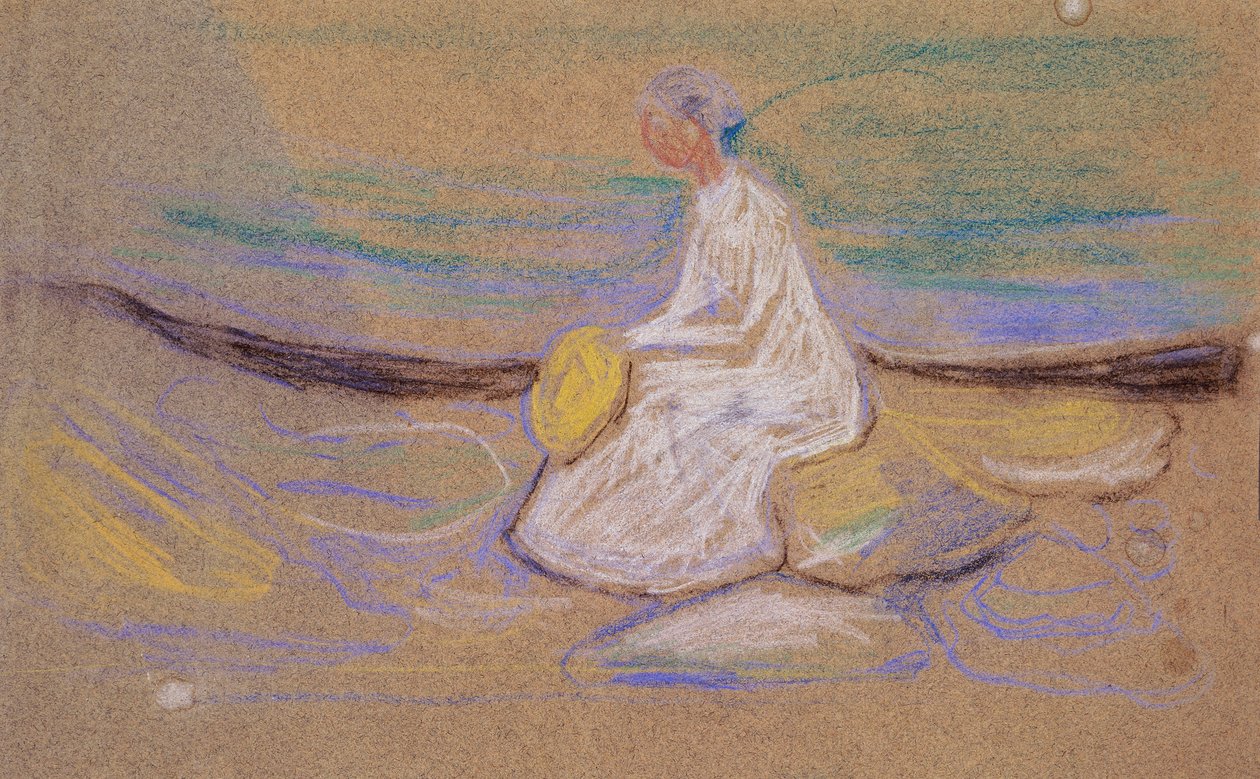 Fille sur la plage - Edvard Munch