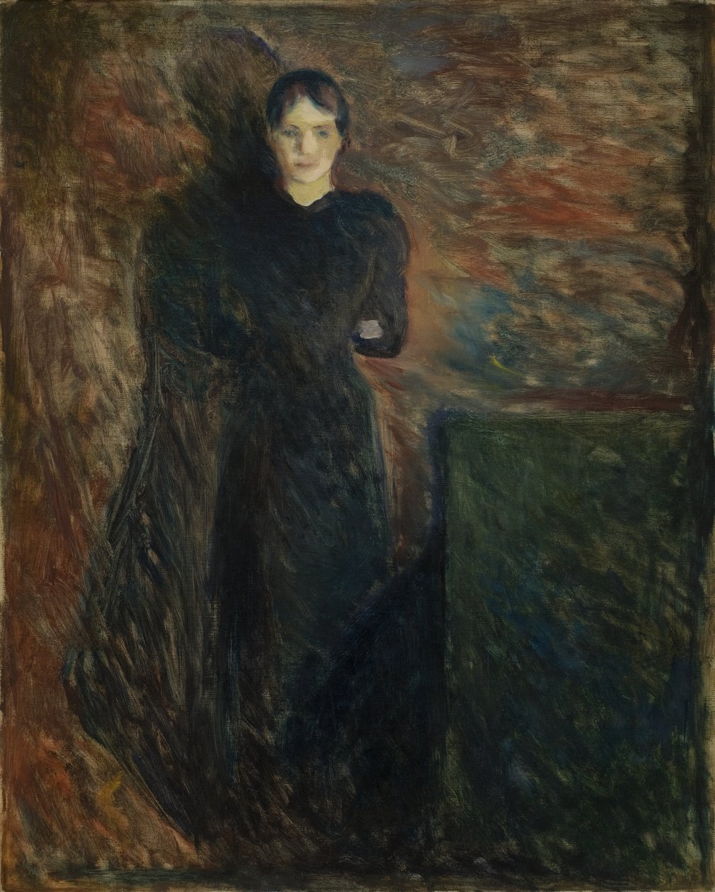 Dame en noir (Olga Buhre) - Edvard Munch