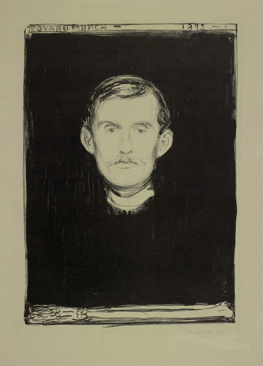 Autoportrait, 1895 - Edvard Munch