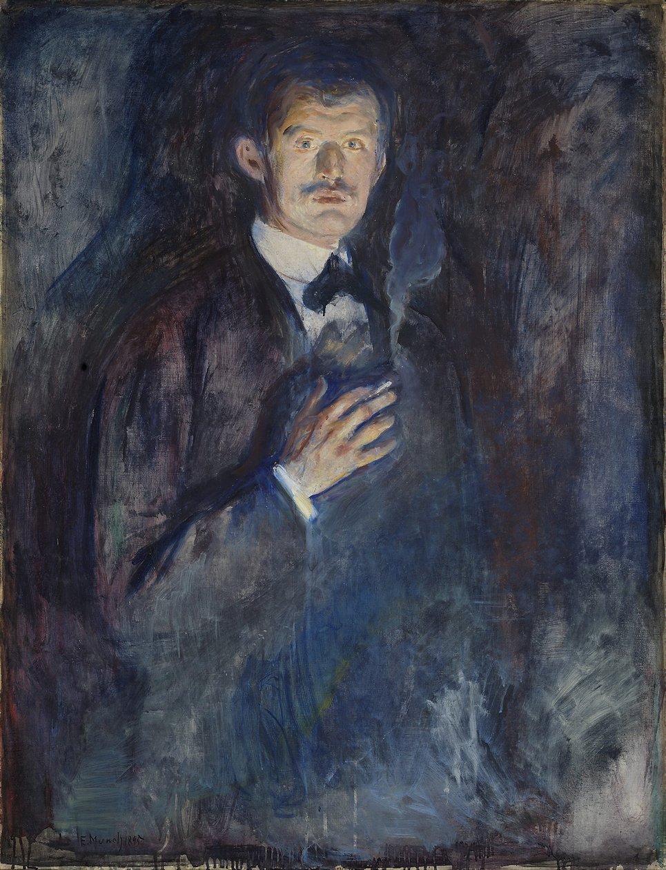 Autoportrait avec cigarette - Edvard Munch