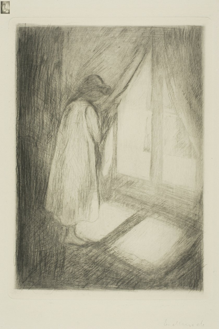 La fille à la fenêtre - Edvard Munch