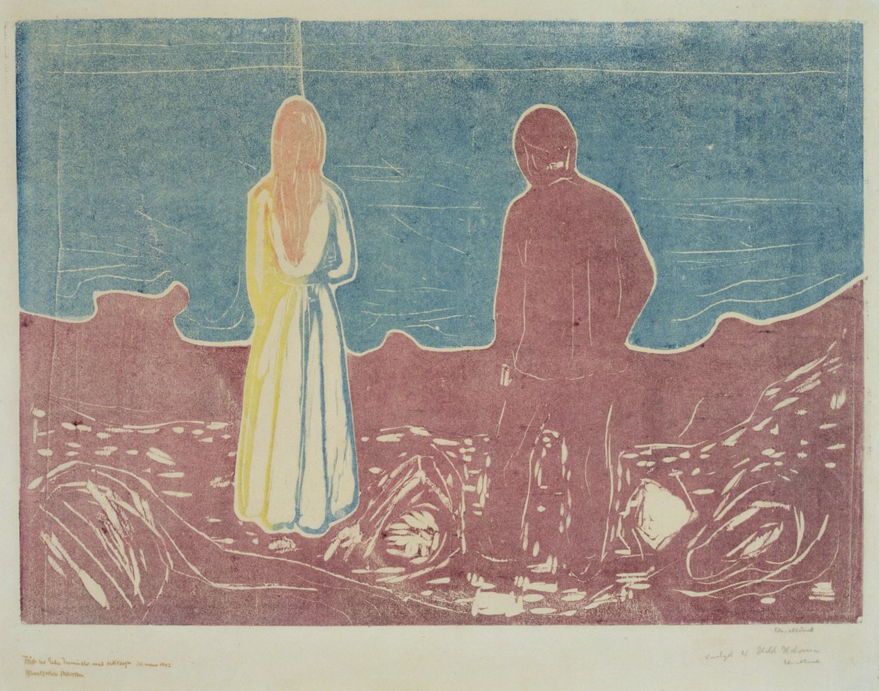 Deux Personnes, 1899 (Les Solitaires) - Edvard Munch