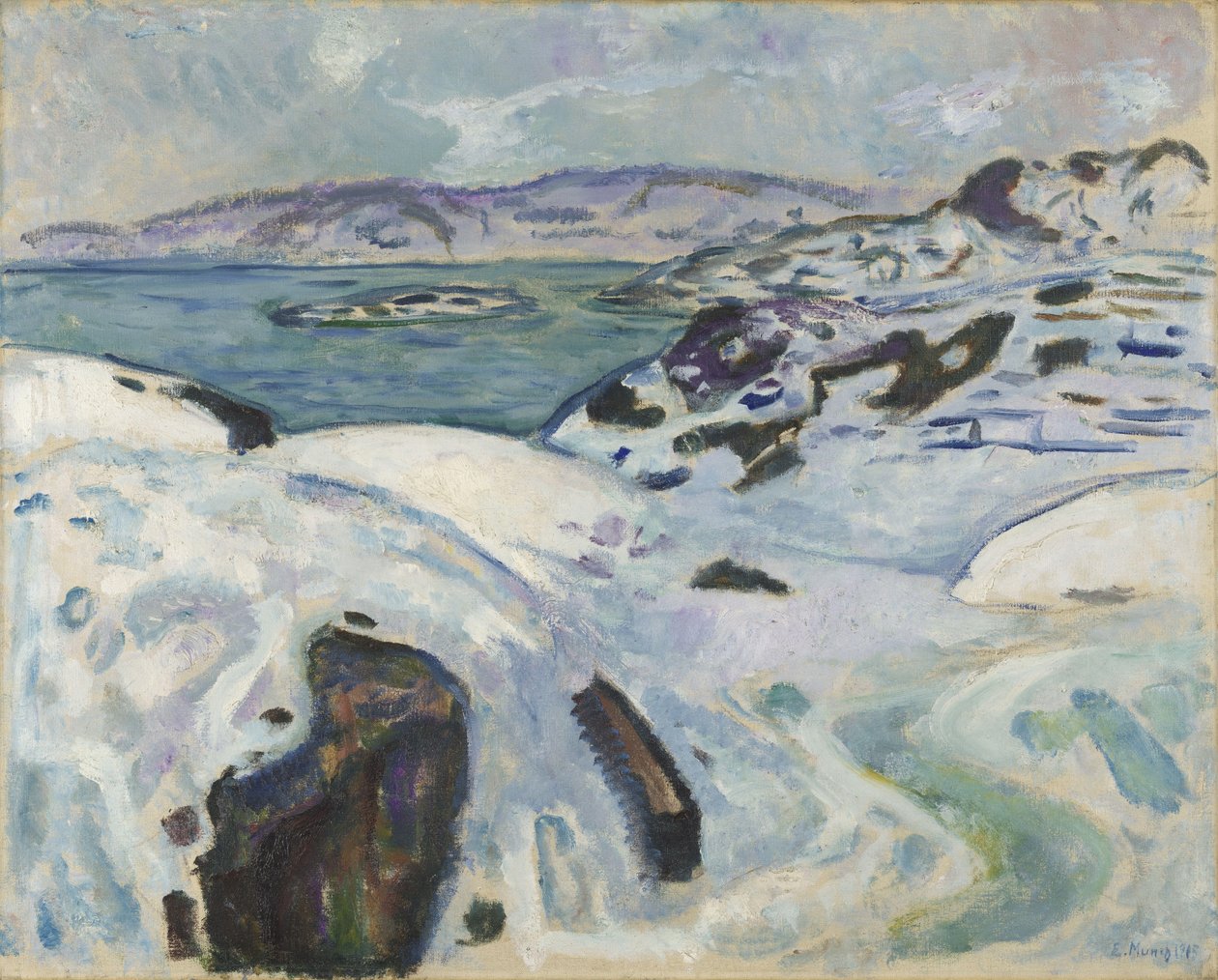 Hiver sur le fjord - Edvard Munch