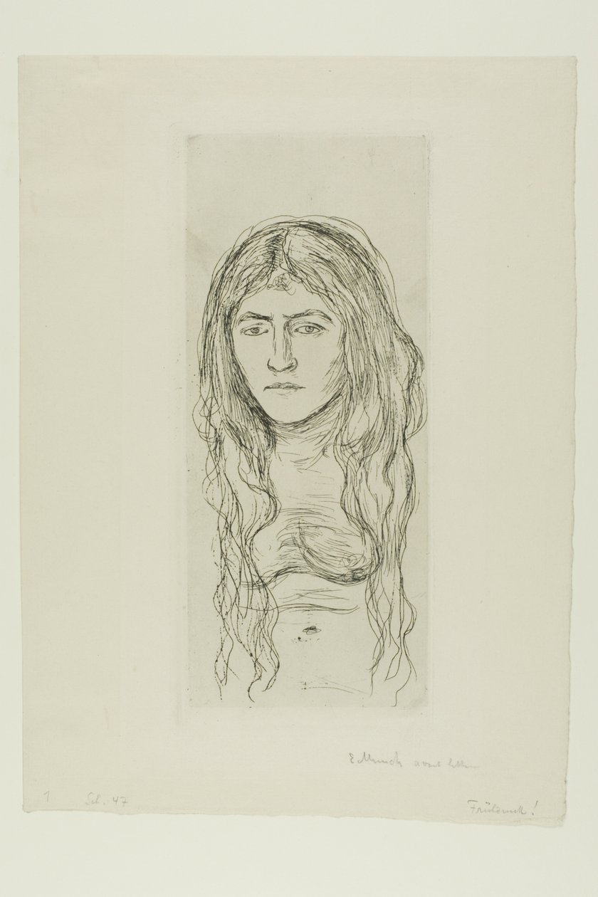 Femme aux longs cheveux - Edvard Munch