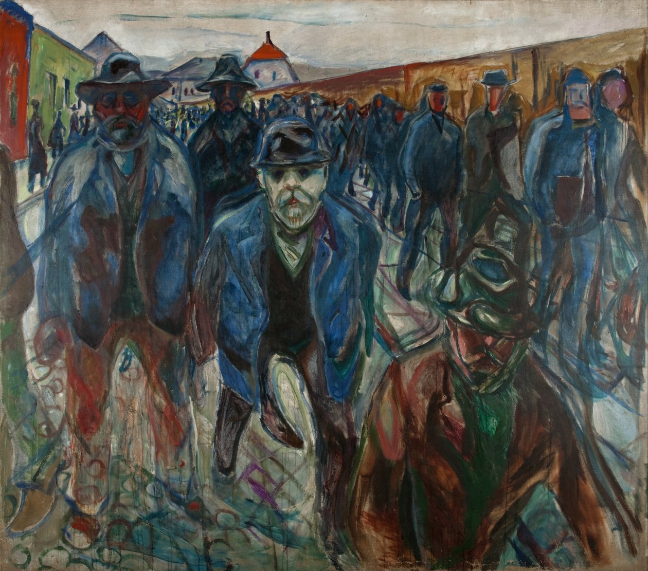 Travailleurs rentrant chez eux - Edvard Munch