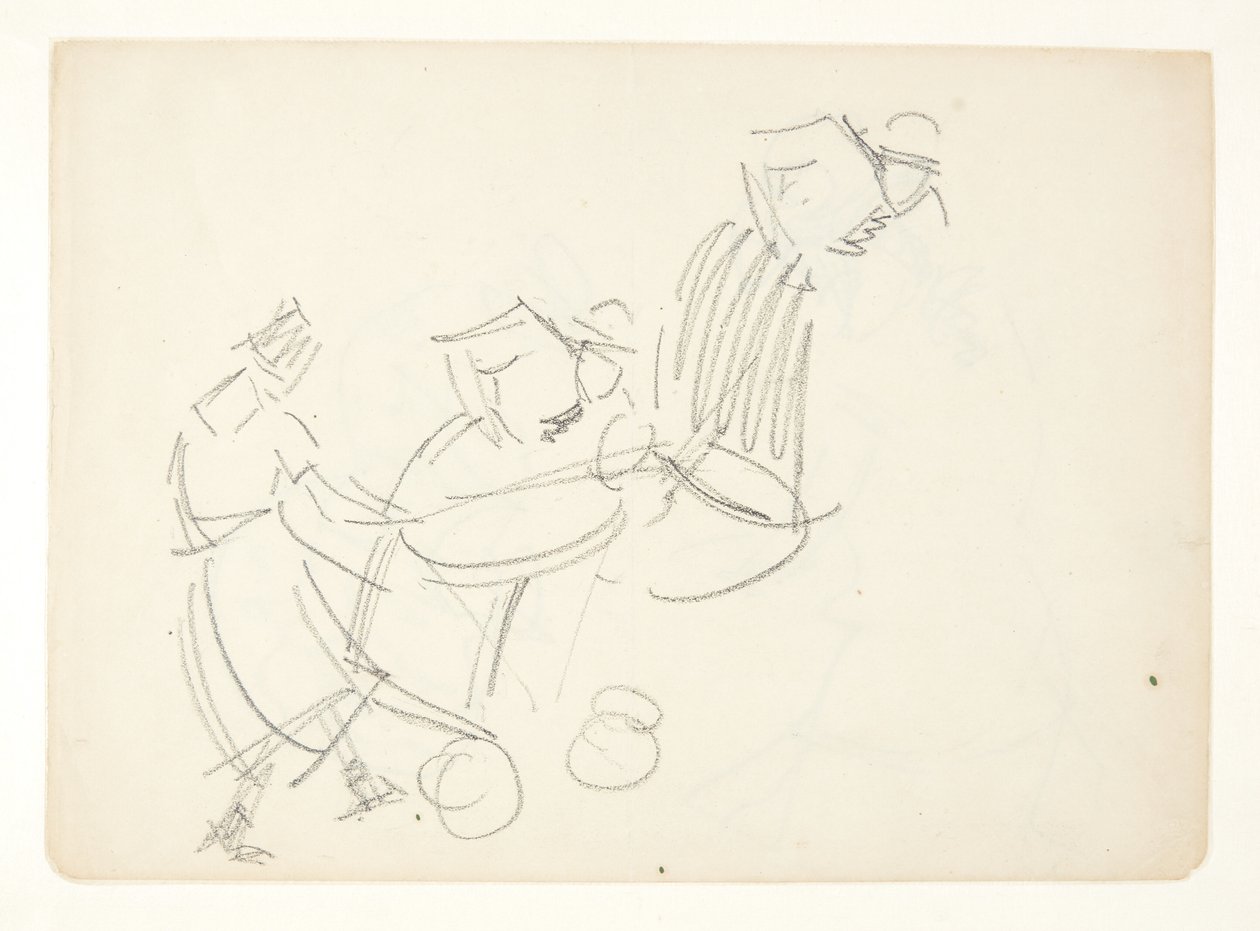 Étude de figure pour le tableau de Langelinie - Edvard Weie