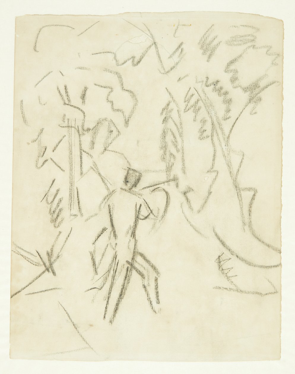 Esquisse pour le tableau Faune et Nymphe - Edvard Weie