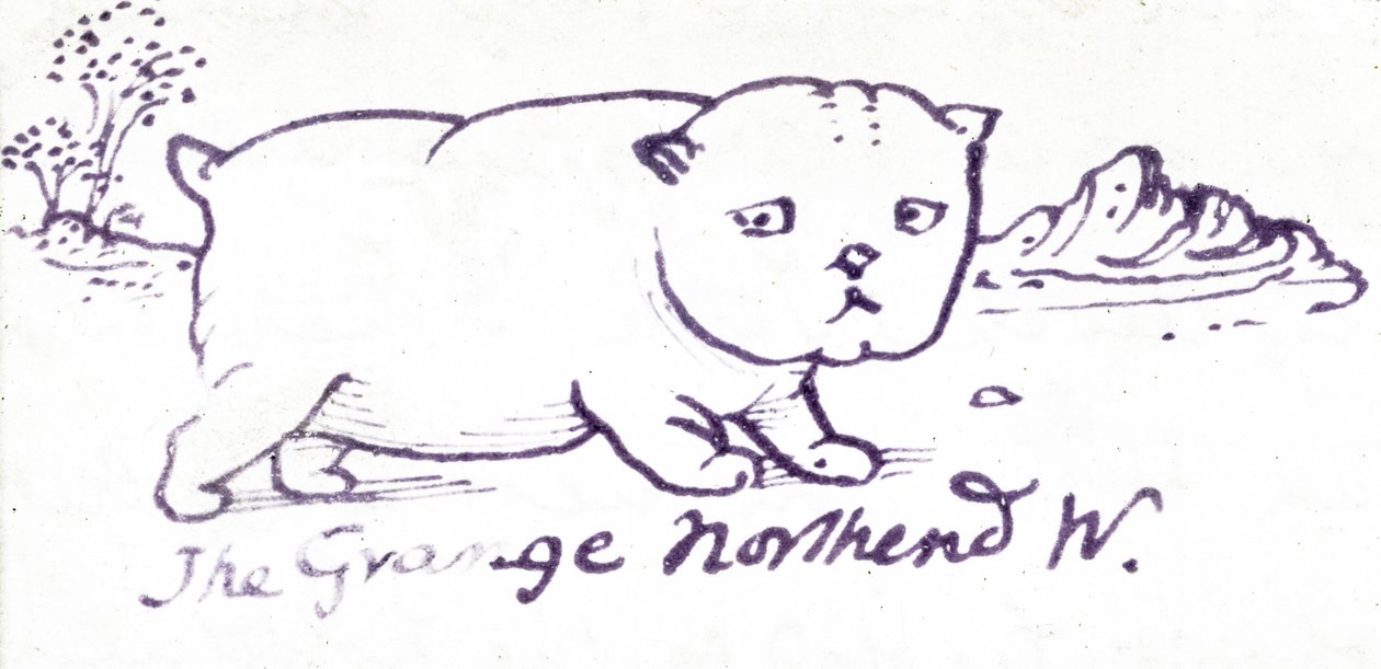 Chiot confus (encre sur papier) - Edward Burne Jones