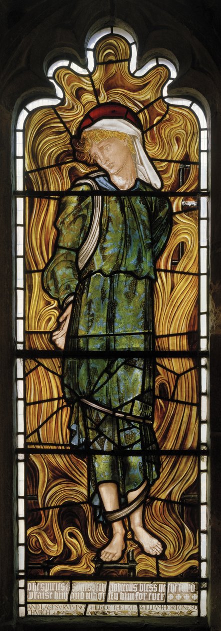Abednego, la fournaise ardente, fenêtre ouest - Edward Burne Jones