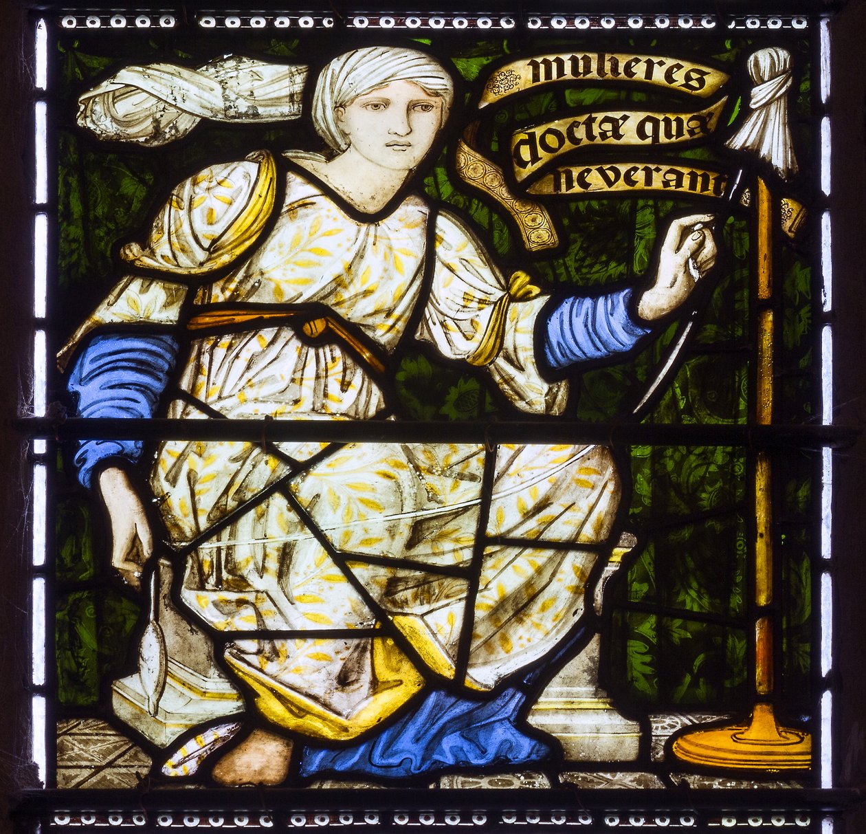Abbaye de Paisley, Morris & Co., Edward Burne-Jones, La femme vertueuse, Elle met sa main à la quenouille, 1874 - Edward Burne Jones