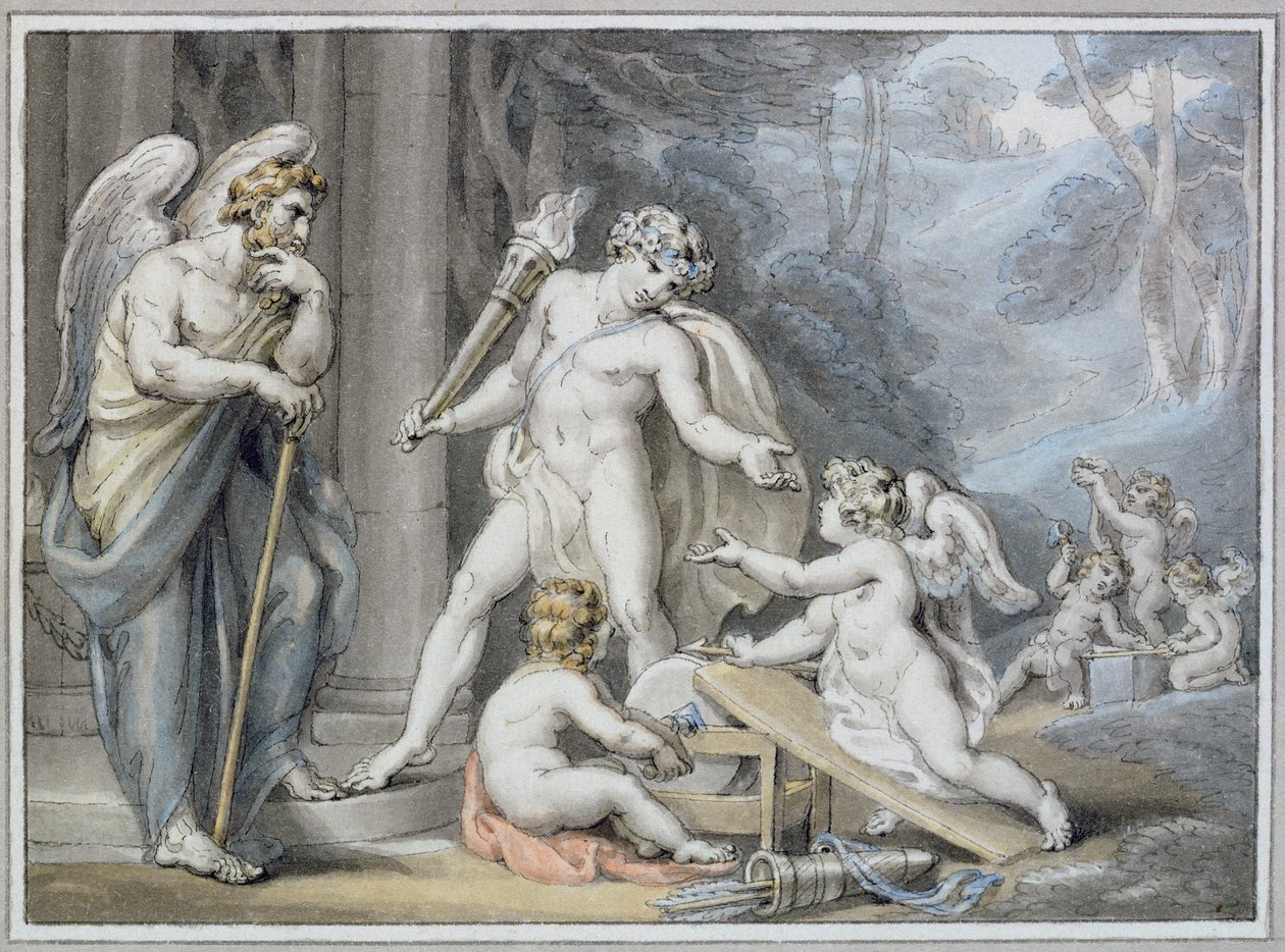Apollon dans la forge de Vulcain - Edward Francis Burney