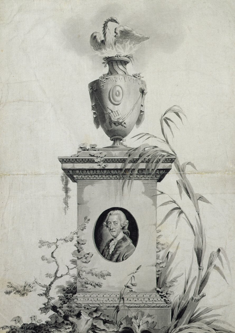 Conception pour la page de titre des œuvres complètes du Dr Thomas Arne (1710-78) - Edward Francis Burney