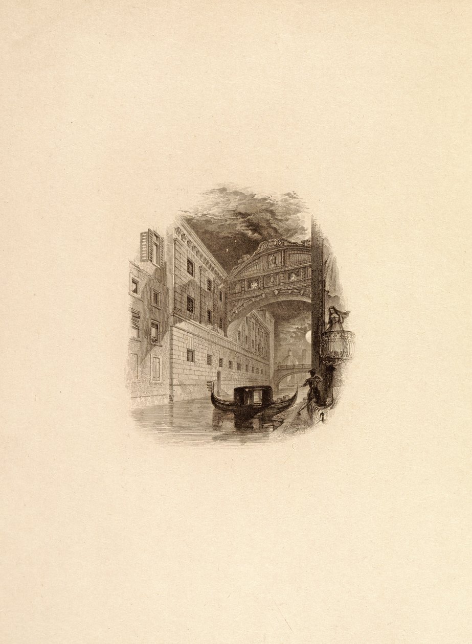 Le Pont des Soupirs, Venise, c.1832 - Edward Francis Finden
