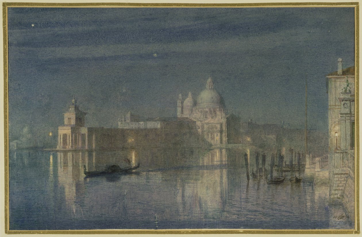 Santa Maria Della Salute, Venise, clair de lune, 1863 - Edward John Poynter