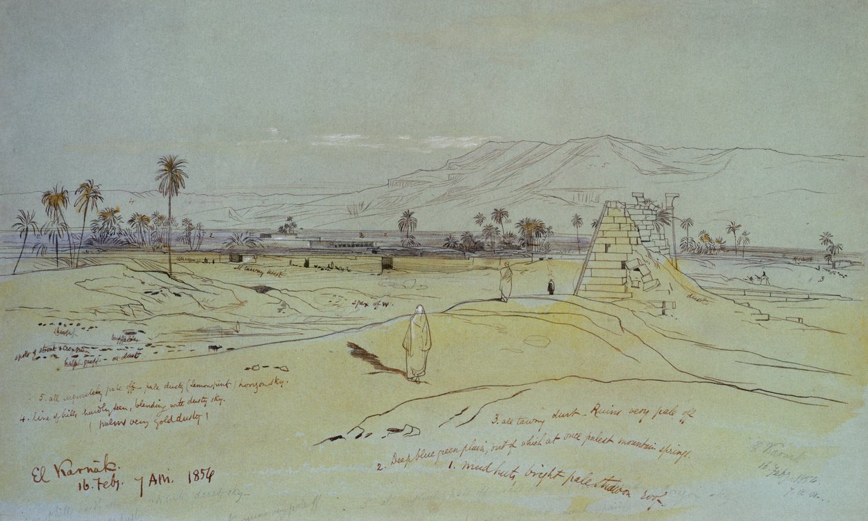 El Karnak, 1854 - Edward Lear
