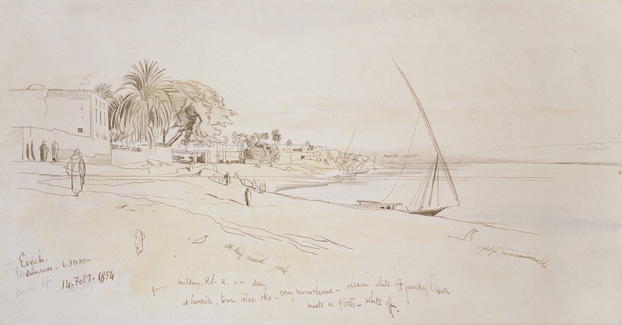 Esneh, Égypte, 1854 - Edward Lear