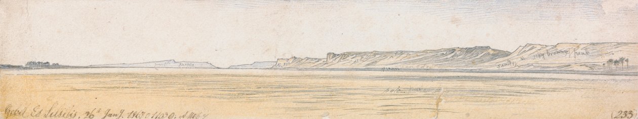 Gebel Es Silsilis - Edward Lear