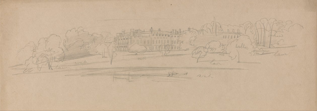 Knowsley Hall - Edward Lear