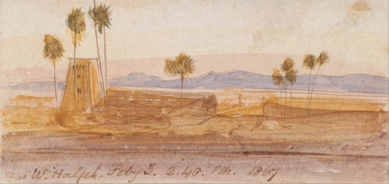 Près de Wady Halfeh - Edward Lear