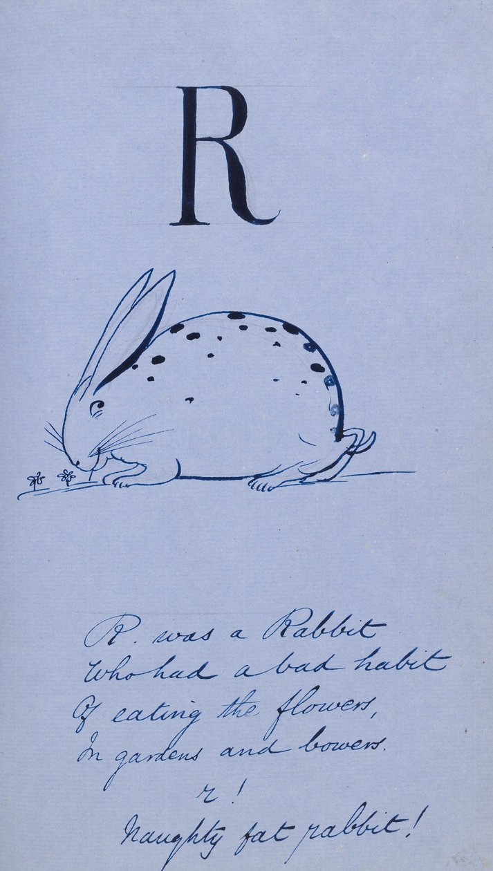 Alphabet Nonsense - R, 1860 - Edward Lear
