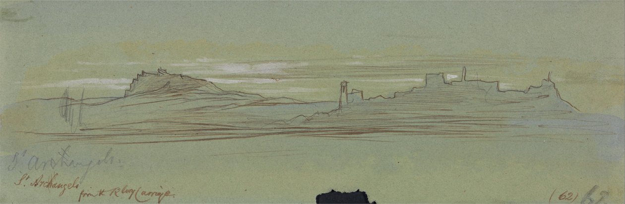 Saint Archangelo, depuis le wagon de chemin de fer - Edward Lear