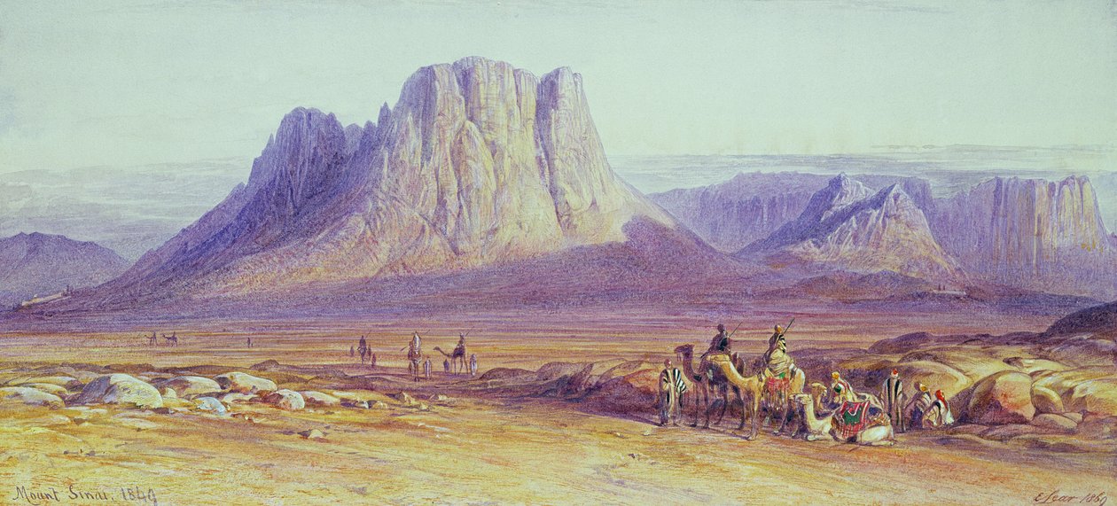 La caravane de chameaux, Condessi, Mont Sinaï, 1848 - Edward Lear