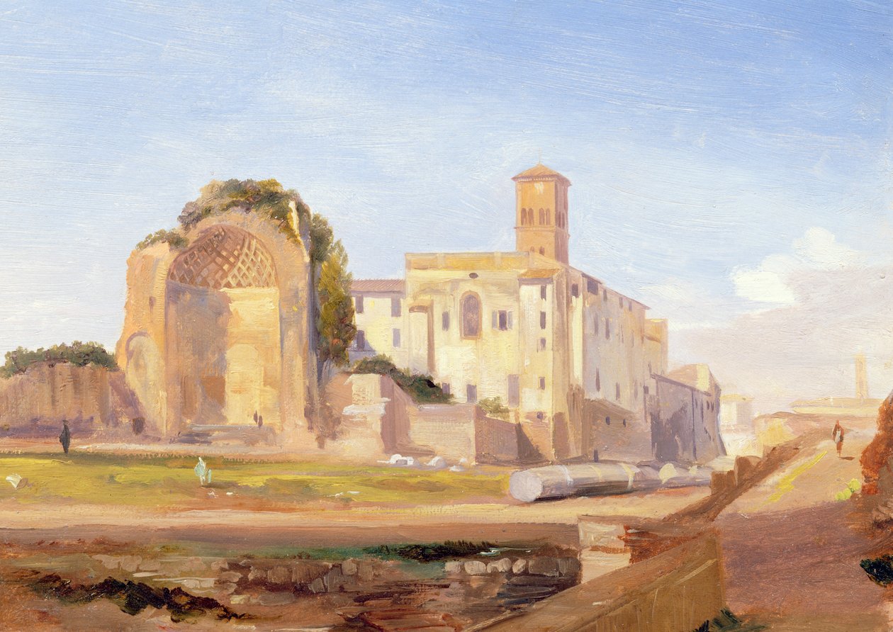 Le Temple de Vénus et Rome, Rome, 1840 - Edward Lear