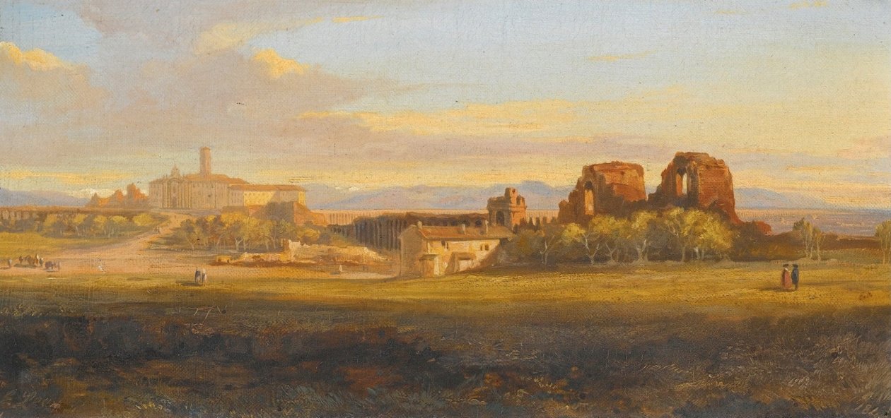Vue de la campagne romaine - Edward Lear