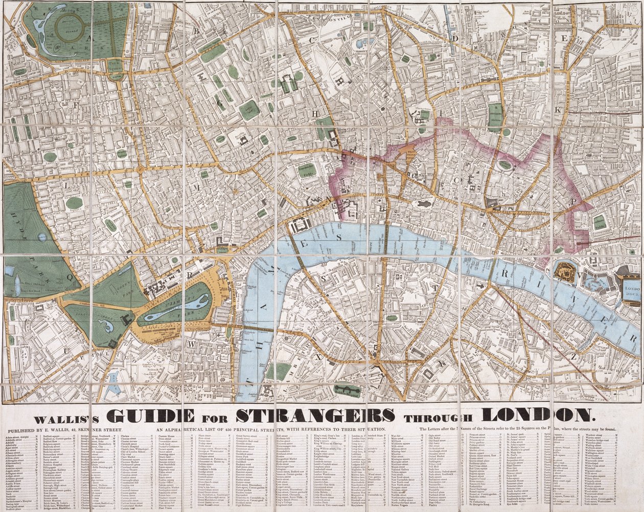 Guide de Wallis pour les étrangers à travers Londres, 1841 - Edward Wallis