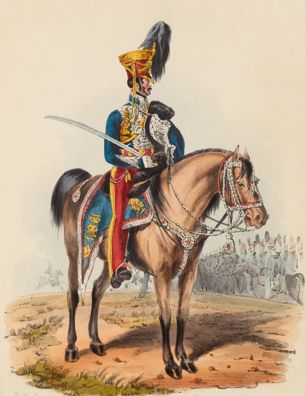 15e Hussards, officier en tenue de revue - Edward (after) Hull