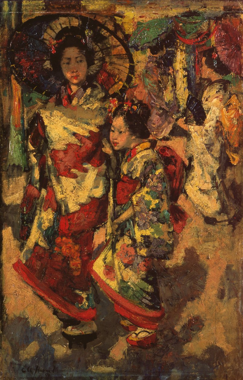 Deux geishas - Edward Atkinson Hornel