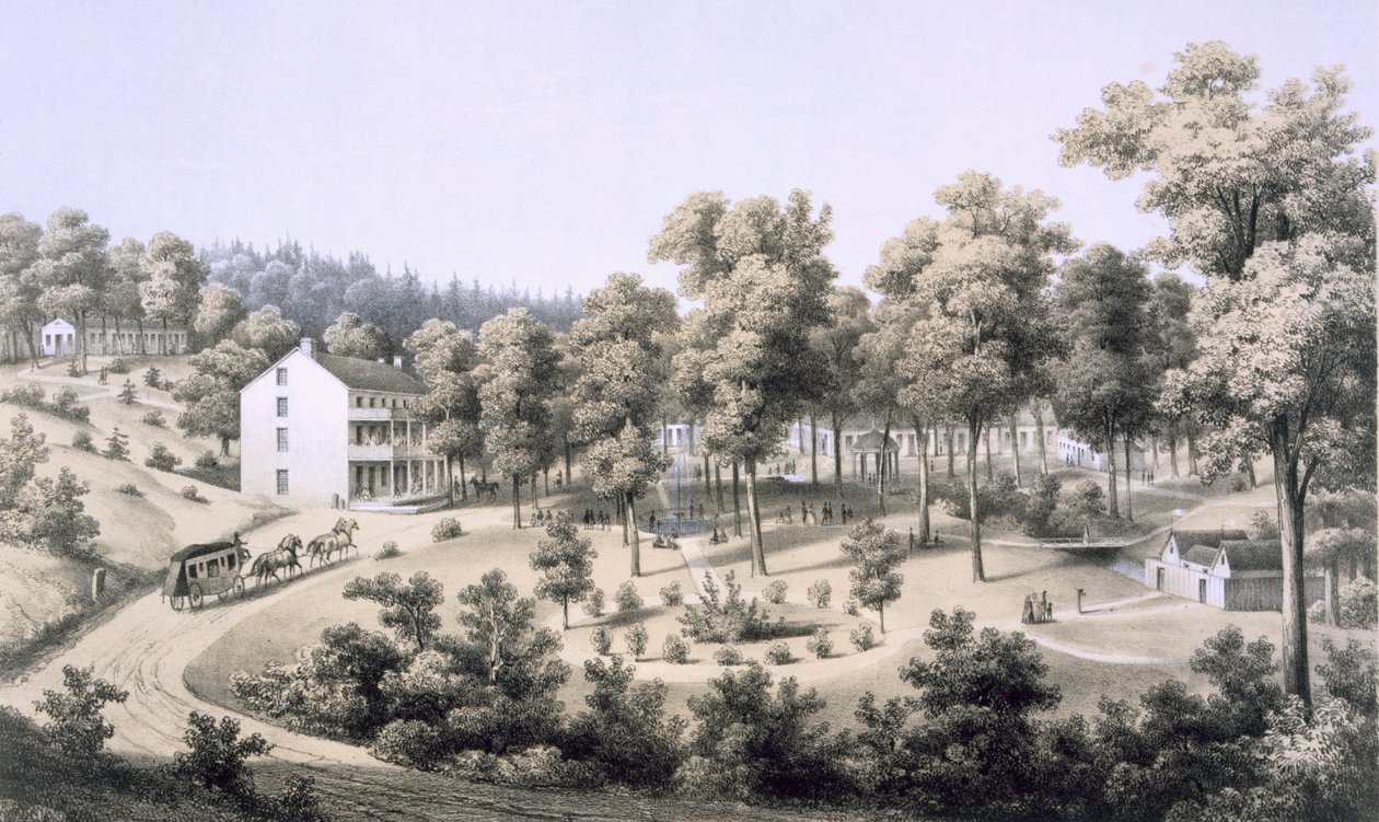 Stribling Springs, village thermal, Augusta Country, 1858 - Edward Beyer