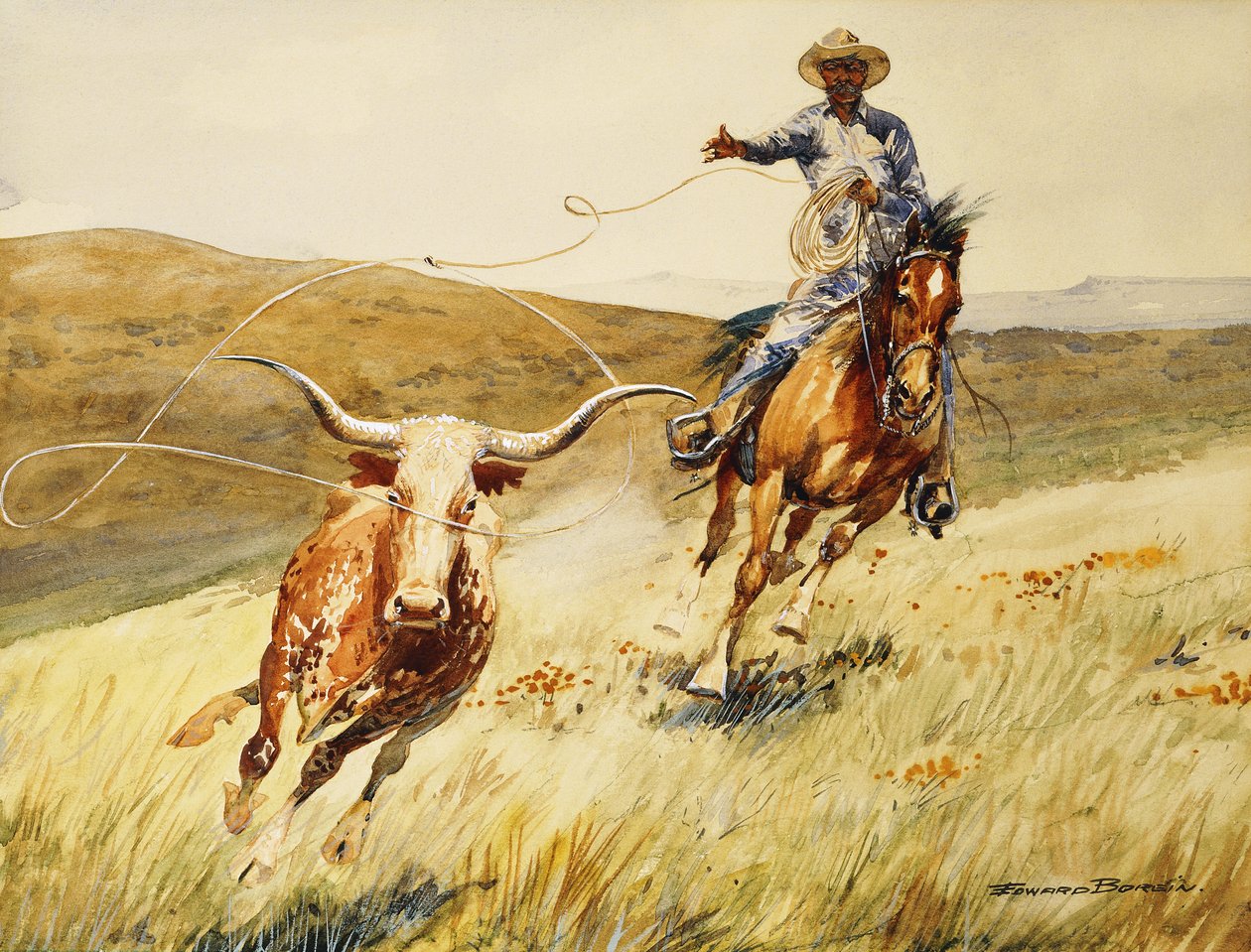 Attraper un bouvillon - Edward Borein