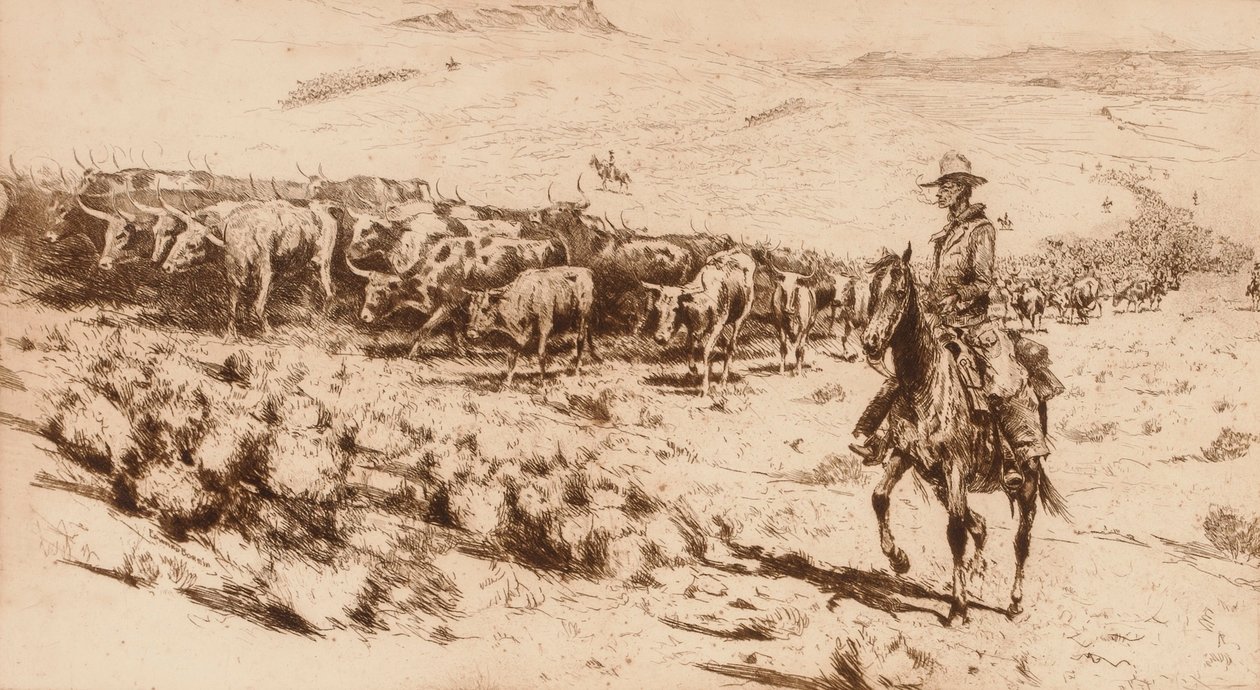 Troupeau du sentier (n° 2) - Edward Borein