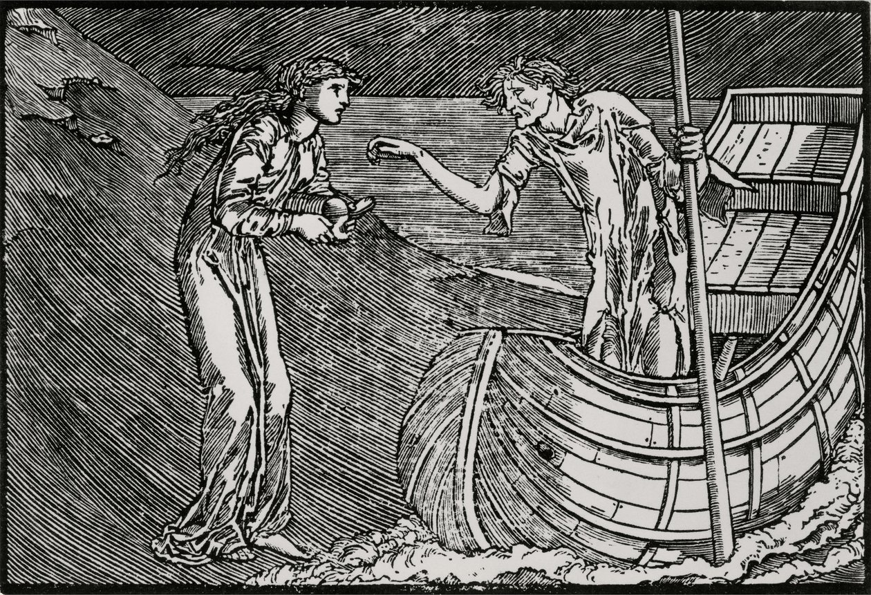 Le péage de Charon - Edward Coley (after) Burne Jones