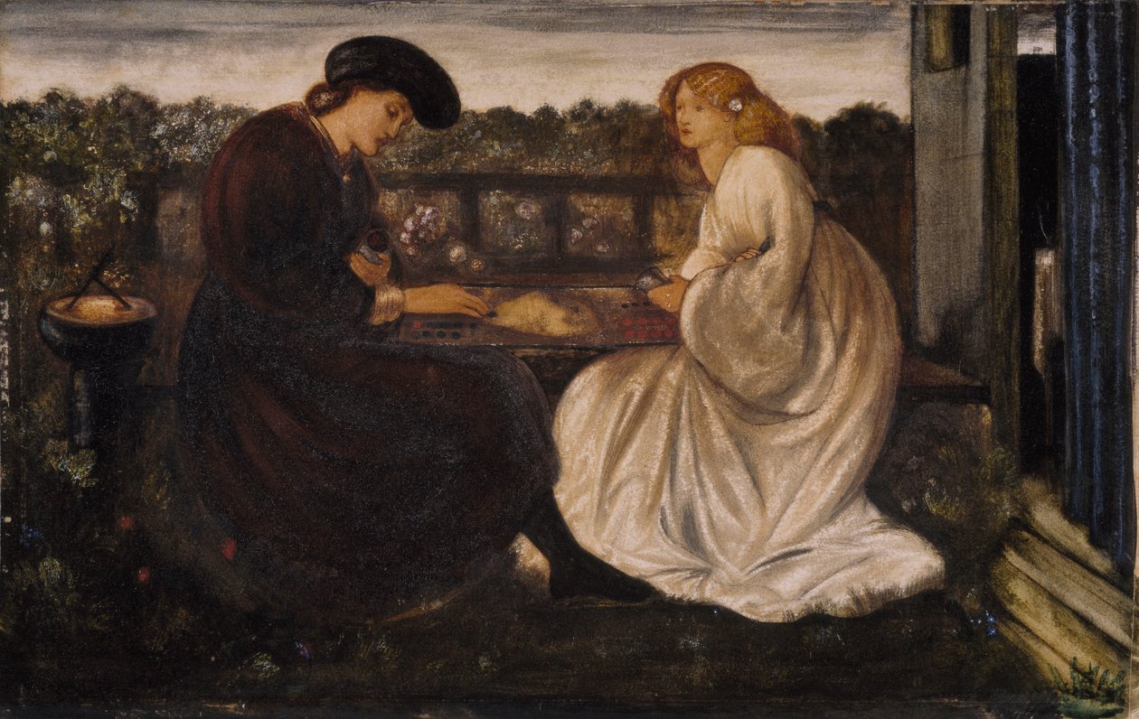 Le joueur de backgammon, 1862 - Edward Burne Jones