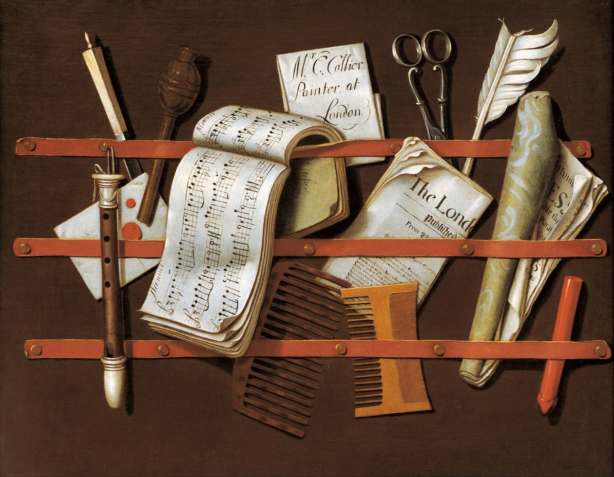 Porte-lettres, vers 1698 - Edward Collier