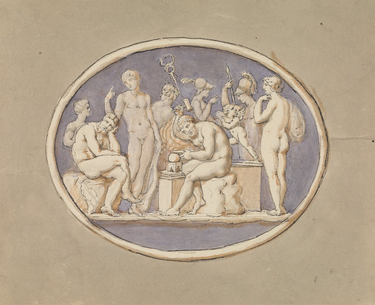 Vulcain et les dieux et déesses - Edward Francis Burney